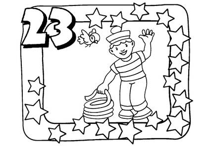 23 февраля — раскраска 15