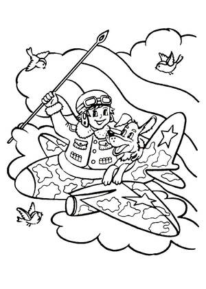 23 февраля — раскраска 33