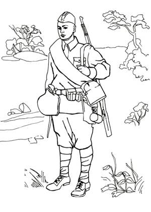 9 мая раскраска 40