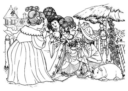 по сказкам Андерсена раскраска 45