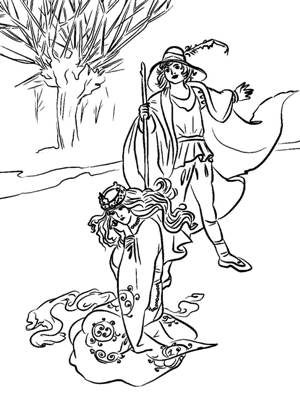 по сказкам Андерсена раскраска 46