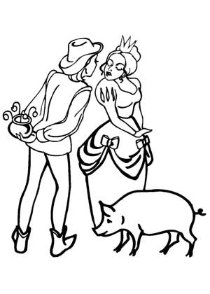 по сказкам Андерсена раскраска 47