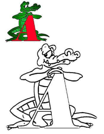 Раскраски Английский алфавит с образцом Английский алфавит с образцом