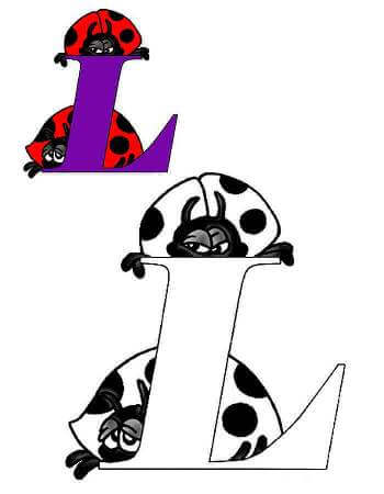 Раскраски Английский алфавит с образцом Английский алфавит с образцом