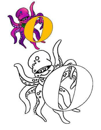 Раскраски Английский алфавит с образцом Английский алфавит с образцом