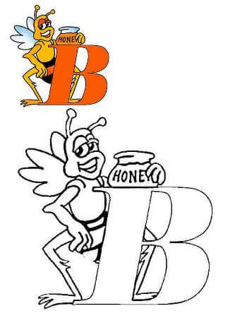 Раскраски Английский алфавит с образцом Английский алфавит с образцом