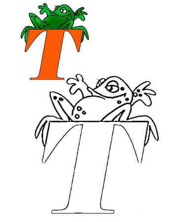 Раскраски Английский алфавит с образцом Английский алфавит с образцом