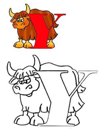 Раскраски Английский алфавит с образцом Английский алфавит с образцом