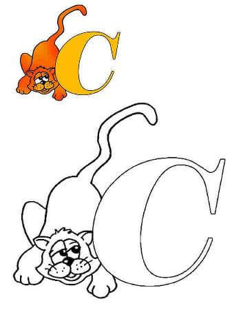 Раскраски Английский алфавит с образцом Английский алфавит с образцом