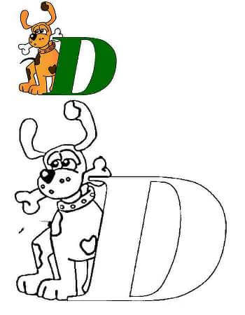 Раскраски Английский алфавит с образцом Английский алфавит с образцом