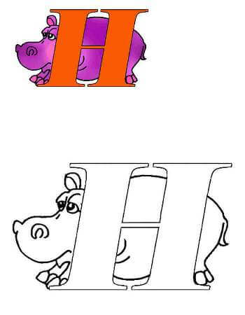 Раскраски Английский алфавит с образцом Английский алфавит с образцом