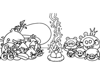 Раскраски Энгри Бердз Энгри Бердз раскраска 3