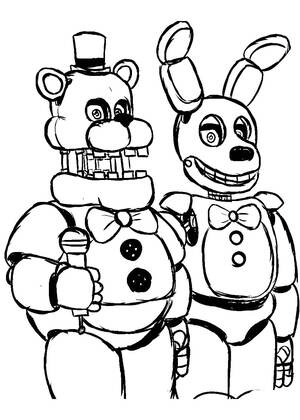 Раскраски Аниматроники Аниматроники — раскраска 10