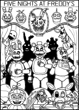 Раскраски Аниматроники Аниматроники — раскраска 21