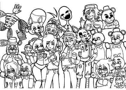 Раскраски Аниматроники Аниматроники — раскраска 30