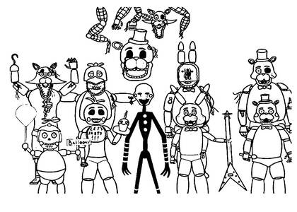 Раскраски Аниматроники Аниматроники — раскраска 33