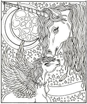 Раскраски Антистресс Единорог Антистресс Единорог