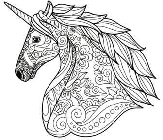 Раскраски Антистресс Единорог Антистресс Единорог
