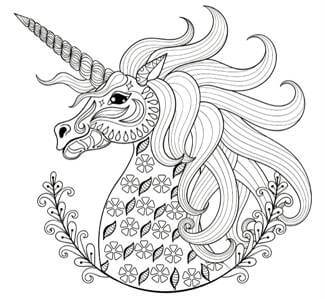 Раскраски Антистресс Единорог Антистресс Единорог