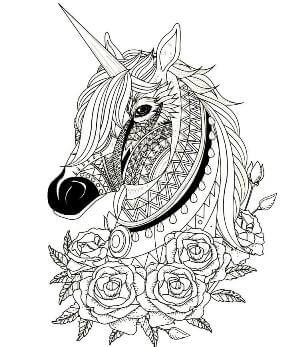 Раскраски Антистресс Единорог Антистресс Единорог