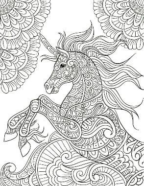 Раскраски Антистресс Единорог Антистресс Единорог