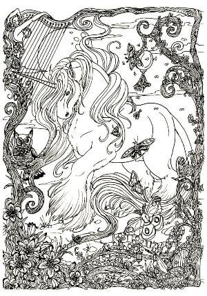 Раскраски Антистресс Единорог Антистресс Единорог