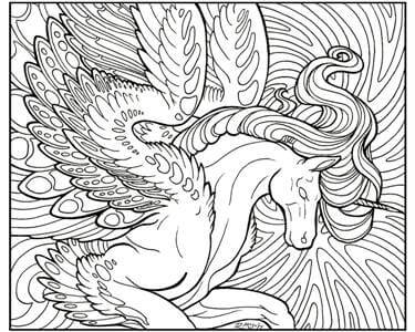 Раскраски Антистресс Единорог Антистресс Единорог