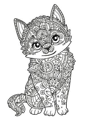 Раскраски Антистресс Кошки Антистресс Кошки