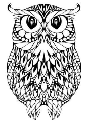 Раскраски Антистресс Совы Антистресс Совы