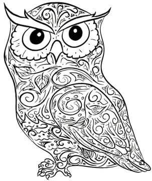 Раскраски Антистресс Совы Антистресс Совы