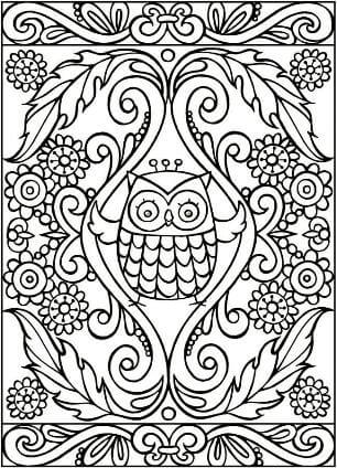 Раскраски Антистресс Совы Антистресс Совы