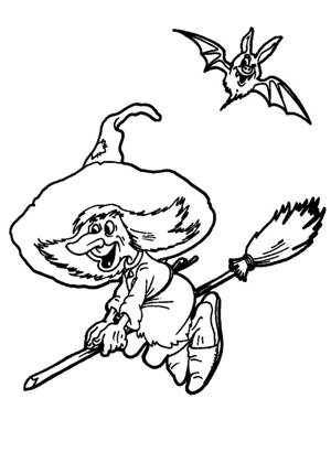 Баба Яга раскраска 14