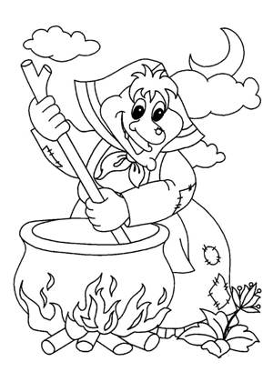 Баба Яга раскраска 18