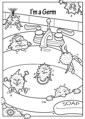 Бактерии и Вирусы раскраска 23