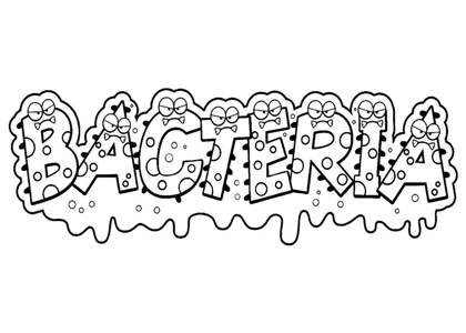 Бактерии и Вирусы раскраска 4