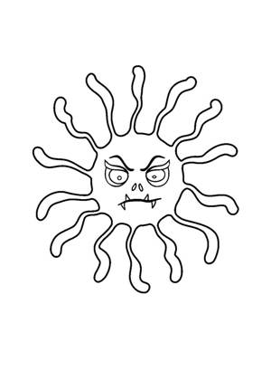 Бактерии и Вирусы раскраска 9