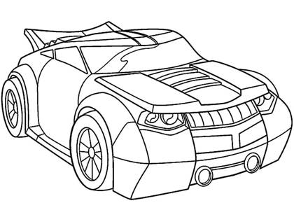 Раскраска трансформеры бамблби машина