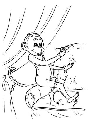 Мартышка и Очки – раскраска 29