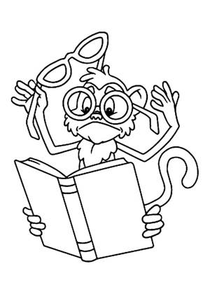 Мартышка и Очки – раскраска 30