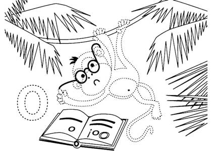 Мартышка и Очки – раскраска 33