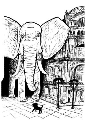 Слон и Моська – раскраска 41