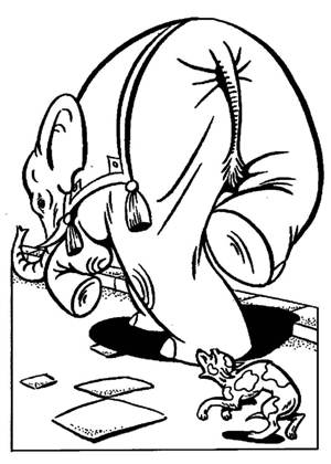 Слон и Моська – раскраска 42