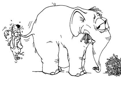 Слон и Моська – раскраска 44