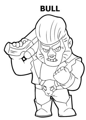 Булл из Браво Старс Раскраска из Браво Старс Булл