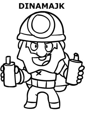 Динамайк из Браво Старс Раскраска из Браво Старс Динамайк