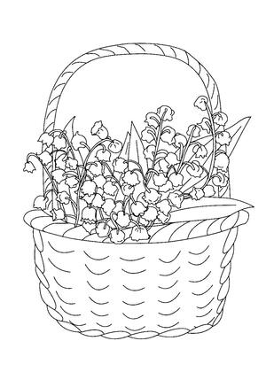 Букеты цветов — раскраска 15