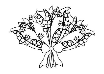 Букеты цветов — раскраска 18