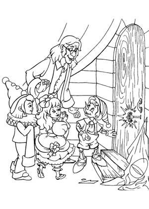 Раскраски Буратино Буратино – раскраска 3