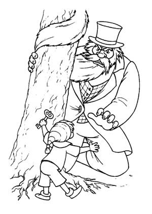 Раскраски Буратино Буратино – раскраска 5