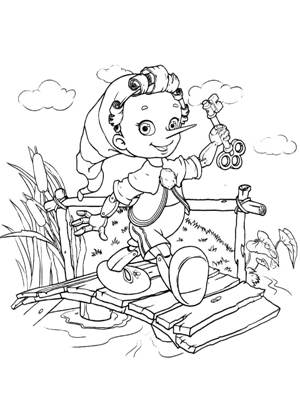 Раскраски Буратино Буратино – раскраска 9